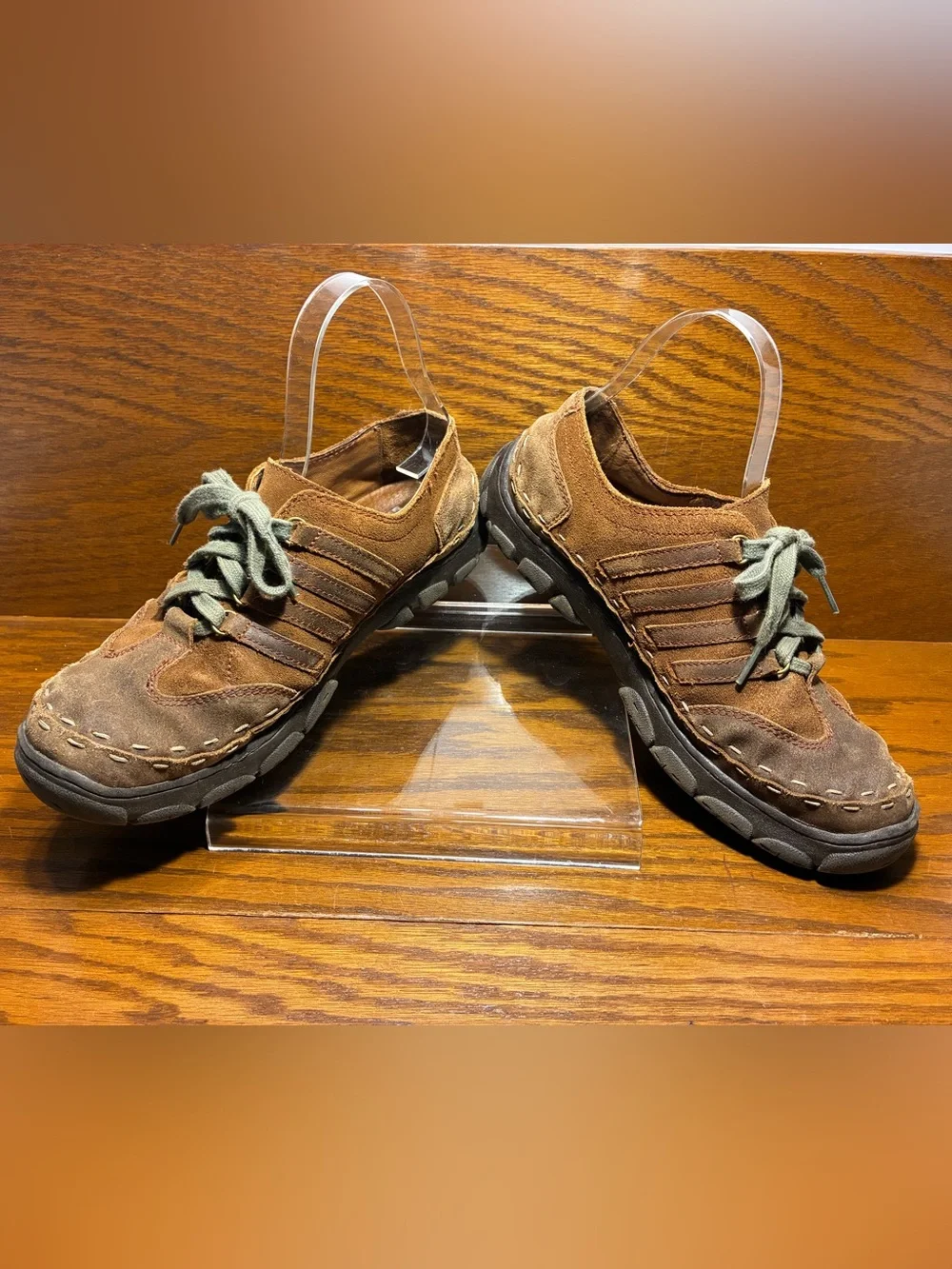 Y2K VTG Dexter Suede Leather Moc Toe Lace Up Walking Shoes Brown Men’s Size 10.5